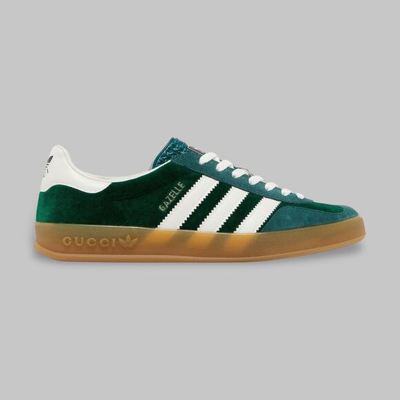 Gucci x Adidas Gazelle Green Suede Sneakers – Women’s Size 10 - Picture 2 of 11